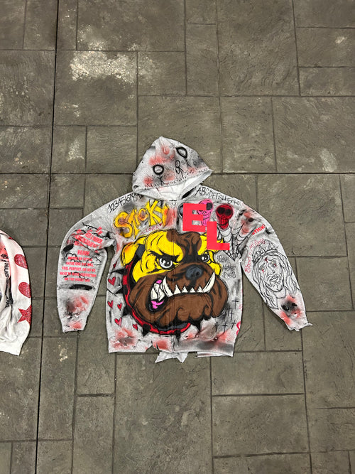 Blood In My Eyes Sticky Zip Up