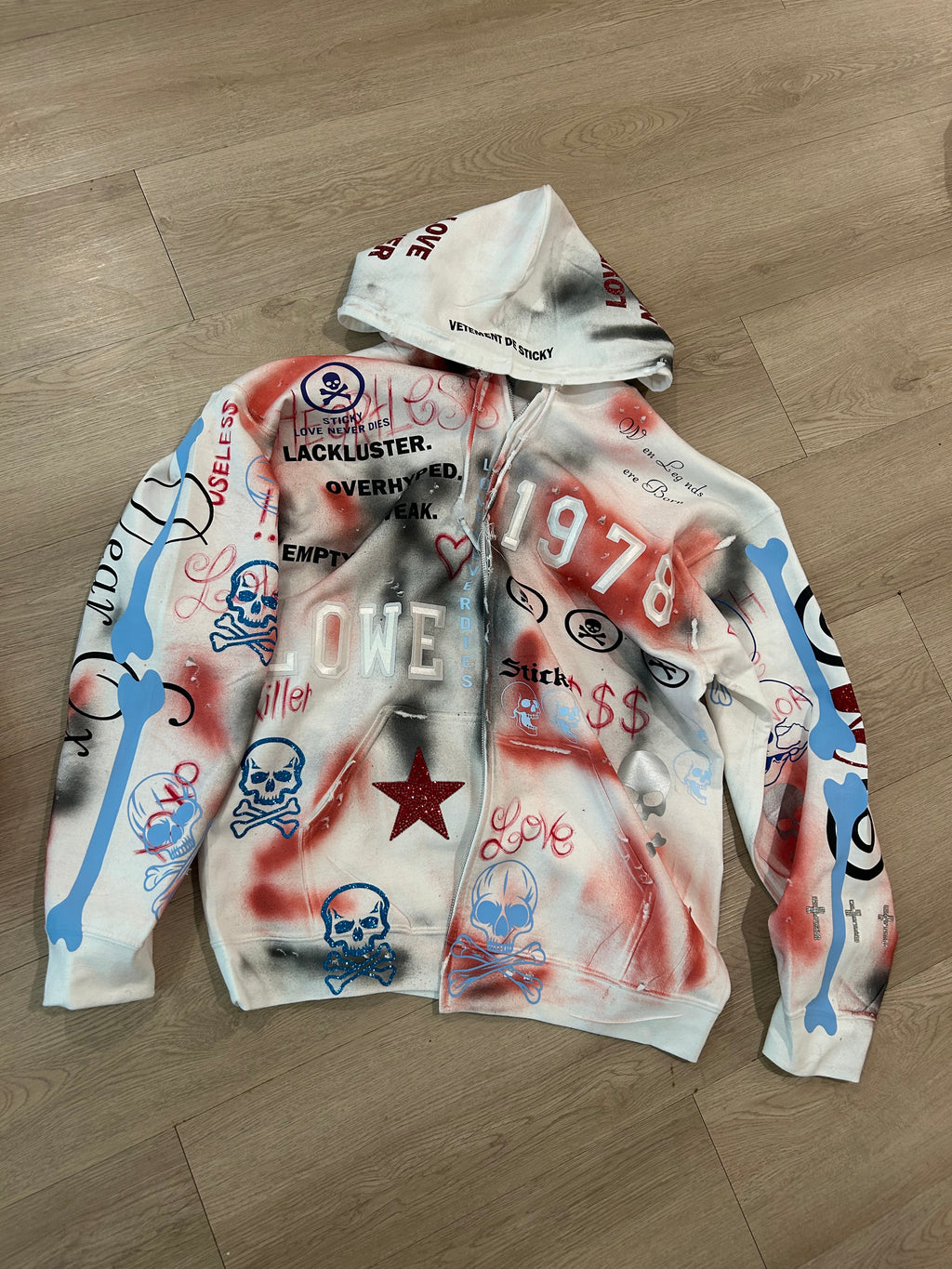 Sticky “Dear Ex” Zip Up