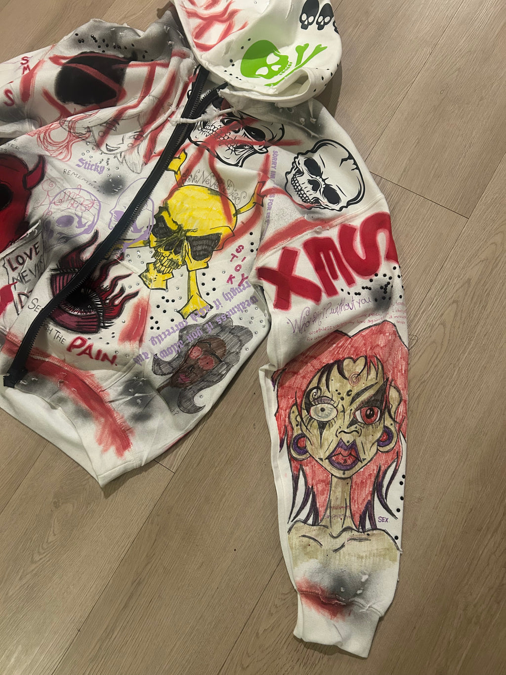 Sticky “Beautiful Trama” Zip Up